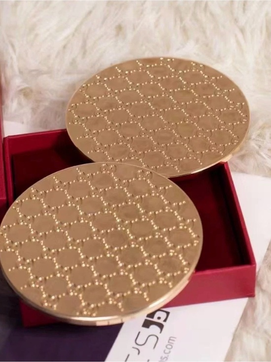 Gucci Gold Embossed Compact Mirror in Red Box main image 4